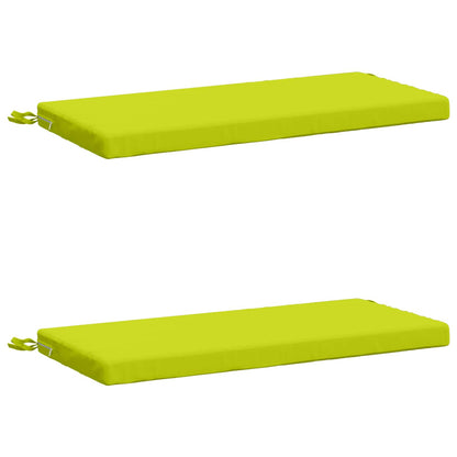 2-Piece Bench Cushions SOEST 2 pcs 100% Polyester Bright Green
