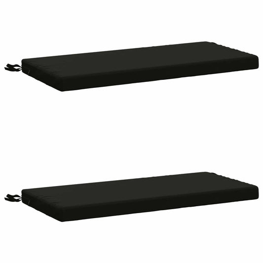 2-Piece Bench Cushions SOEST 2 pcs 100% Polyester Black