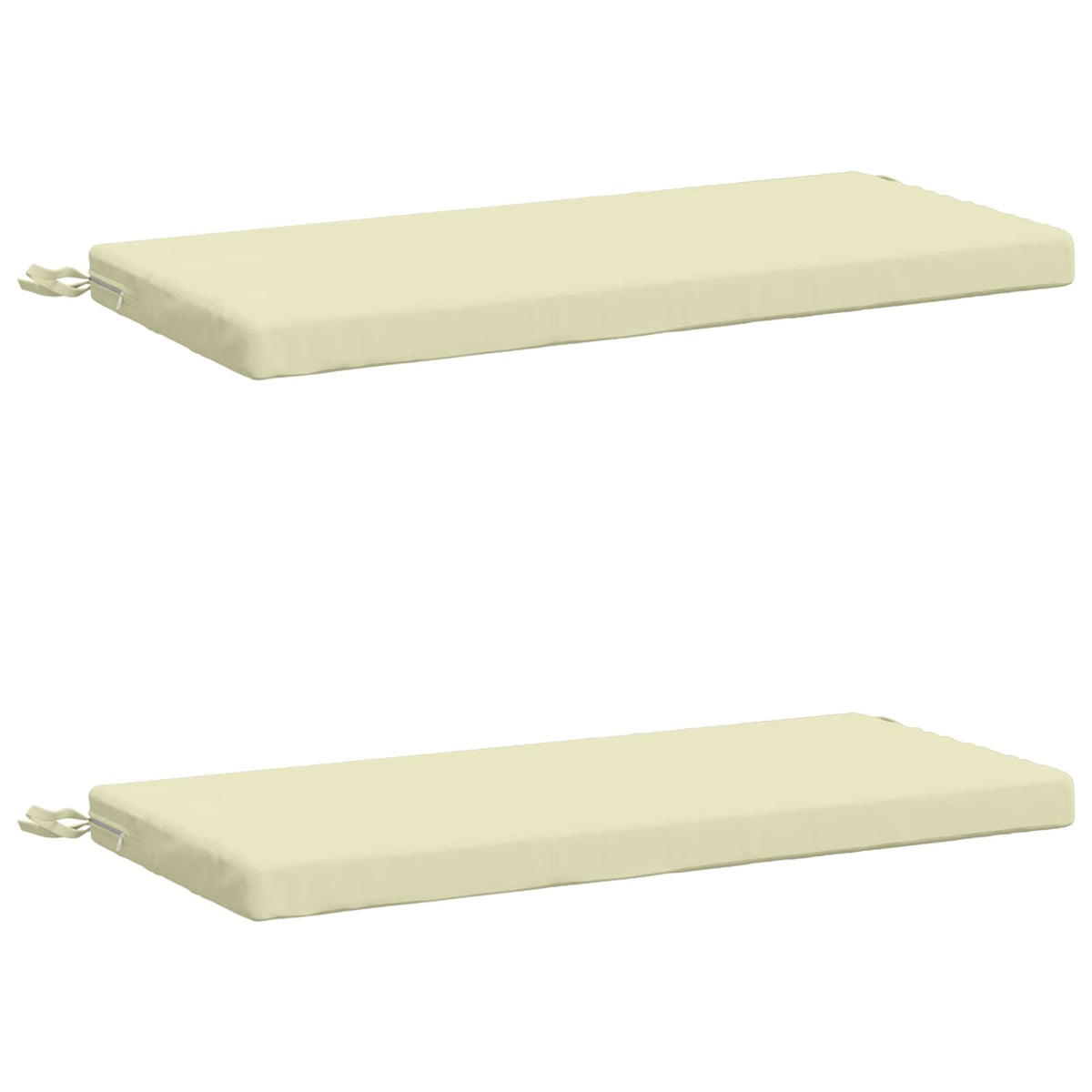 2-Piece Bench Cushions SOEST 2 pcs 100% Polyester Cream