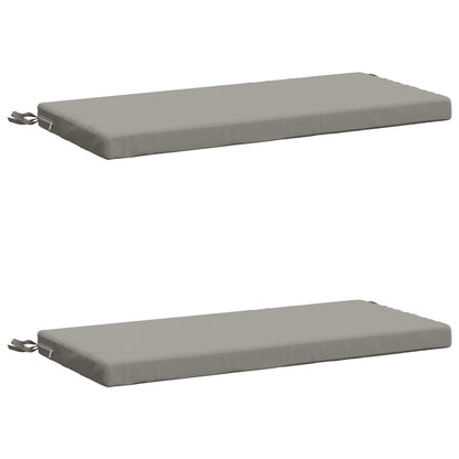 2-Piece Bench Cushions SOEST 2 pcs 100% Polyester Grey