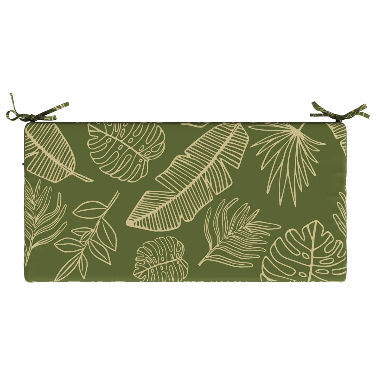 Bench Cushion SOEST 100% Polyester Leaf Design 80 x 40 x 5 cm