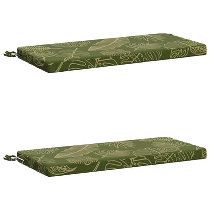 2-Piece Bench Cushions SOEST 2 pcs 100% Polyester Leaf Design