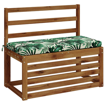 2-Piece Bench Cushions SOEST 2 pcs 100% Polyester Leaf Pattern