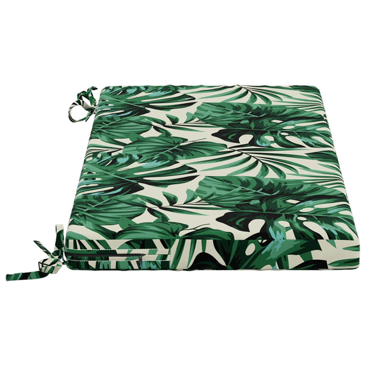 2-Piece Bench Cushions SOEST 2 pcs 100% Polyester Leaf Pattern