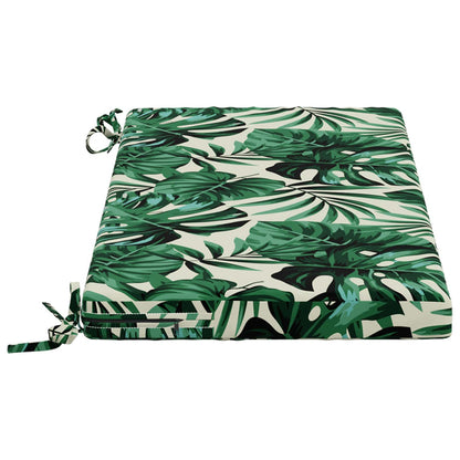 2-Piece Bench Cushions SOEST 2 pcs 100% Polyester Leaf Pattern