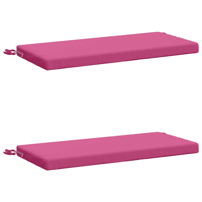 2-Piece Bench Cushions SOEST 2 pcs 100% Polyester Pink