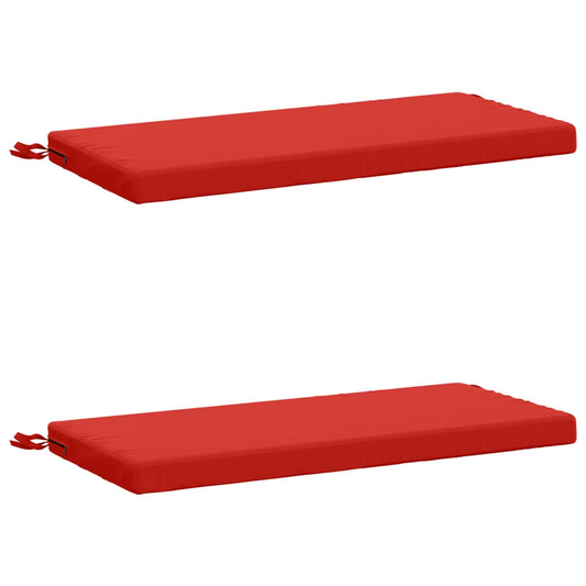 2-Piece Bench Cushions SOEST 2 pcs 100% Polyester Red