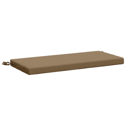 2-Piece Bench Cushions SOEST 2 pcs 100% Polyester Taupe