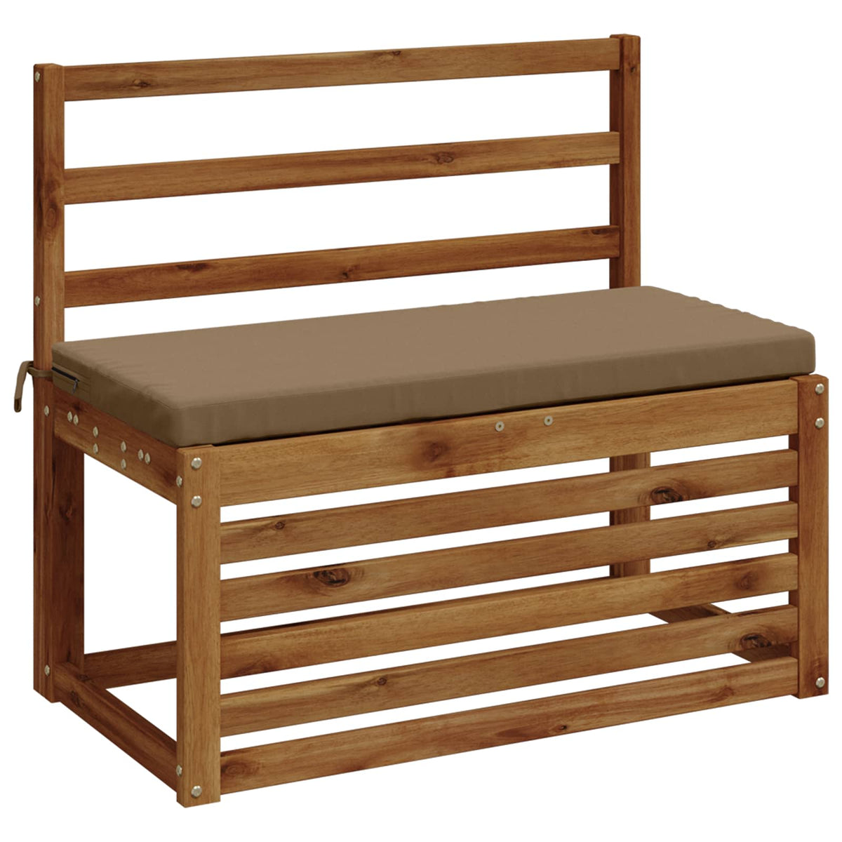 2-Piece Bench Cushions SOEST 2 pcs 100% Polyester Taupe