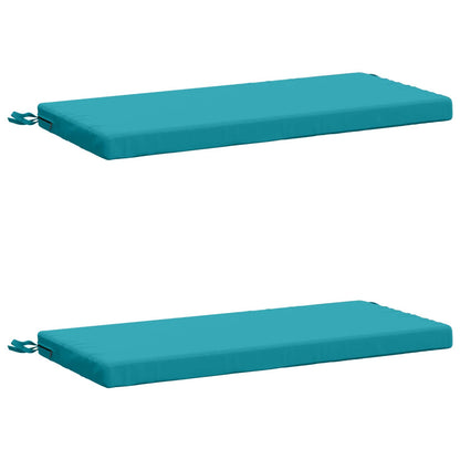 2-Piece Bench Cushions SOEST 2 pcs 100% Polyester Turquoise