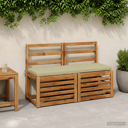 Bench Cushion SOEST 100% Polyester Light Green 110 x 40 x 5 cm