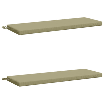 2-Piece Bench Cushions SOEST 2 pcs 100% Polyester Light Green