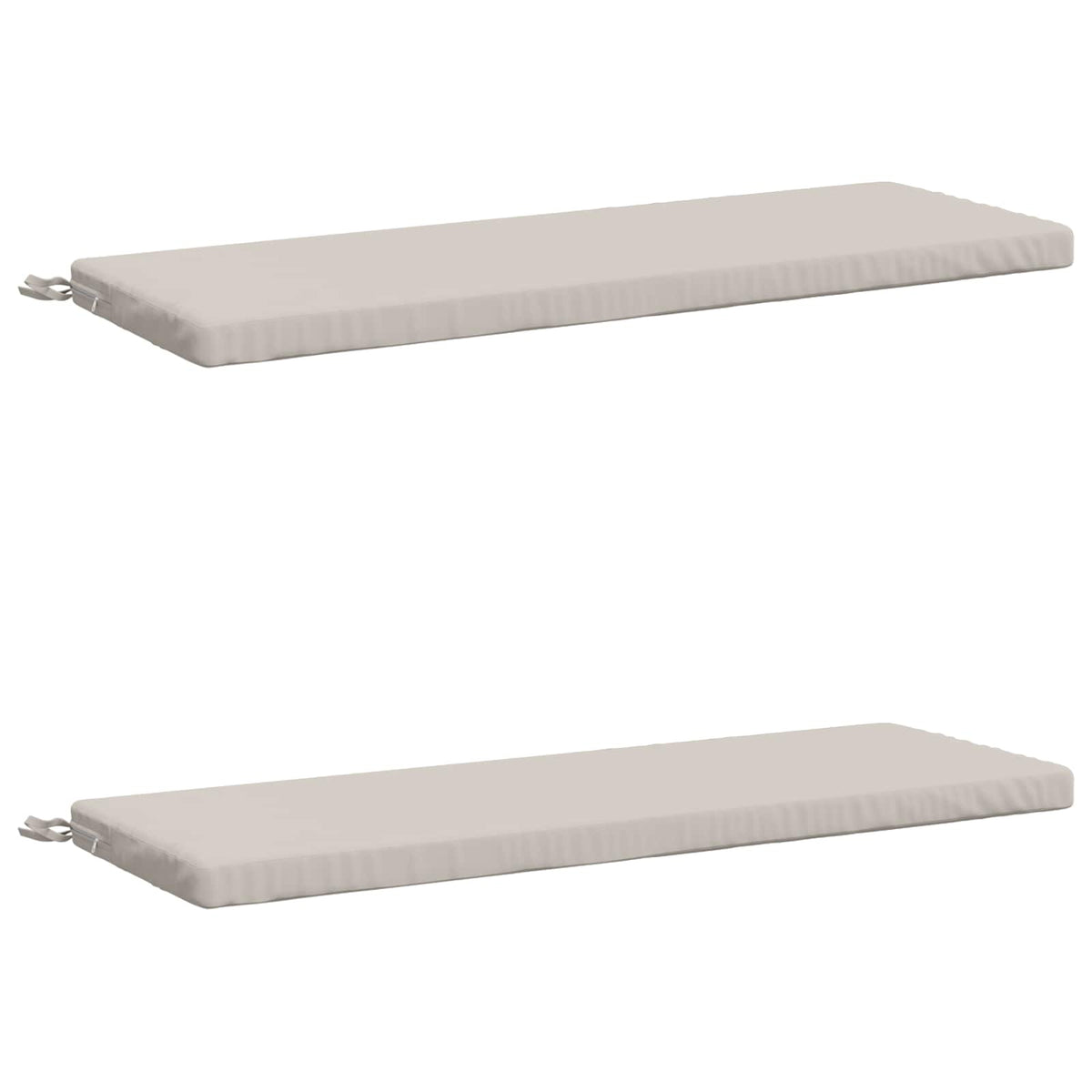 2-Piece Bench Cushions SOEST 2 pcs 100% Polyester White
