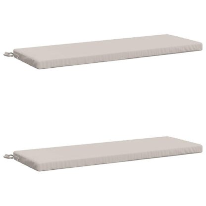 2-Piece Bench Cushions SOEST 2 pcs 100% Polyester White
