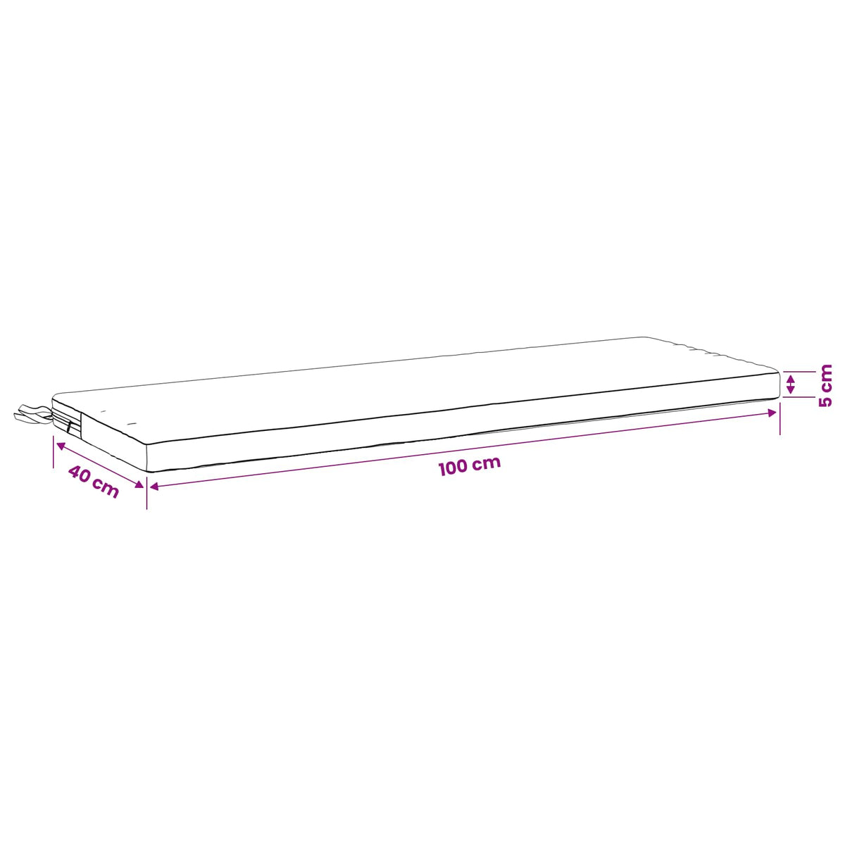 2-Piece Bench Cushions SOEST 2 pcs 100% Polyester White