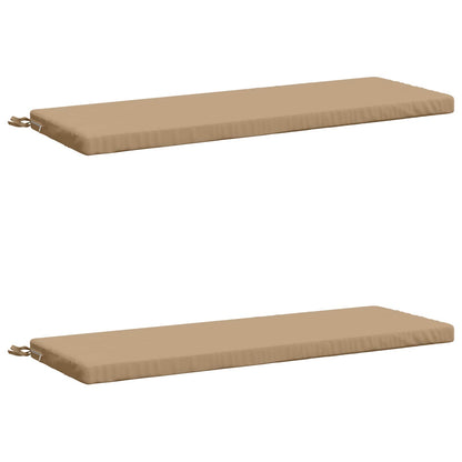 2-Piece Bench Cushions SOEST 2 pcs 100% Polyester Sand