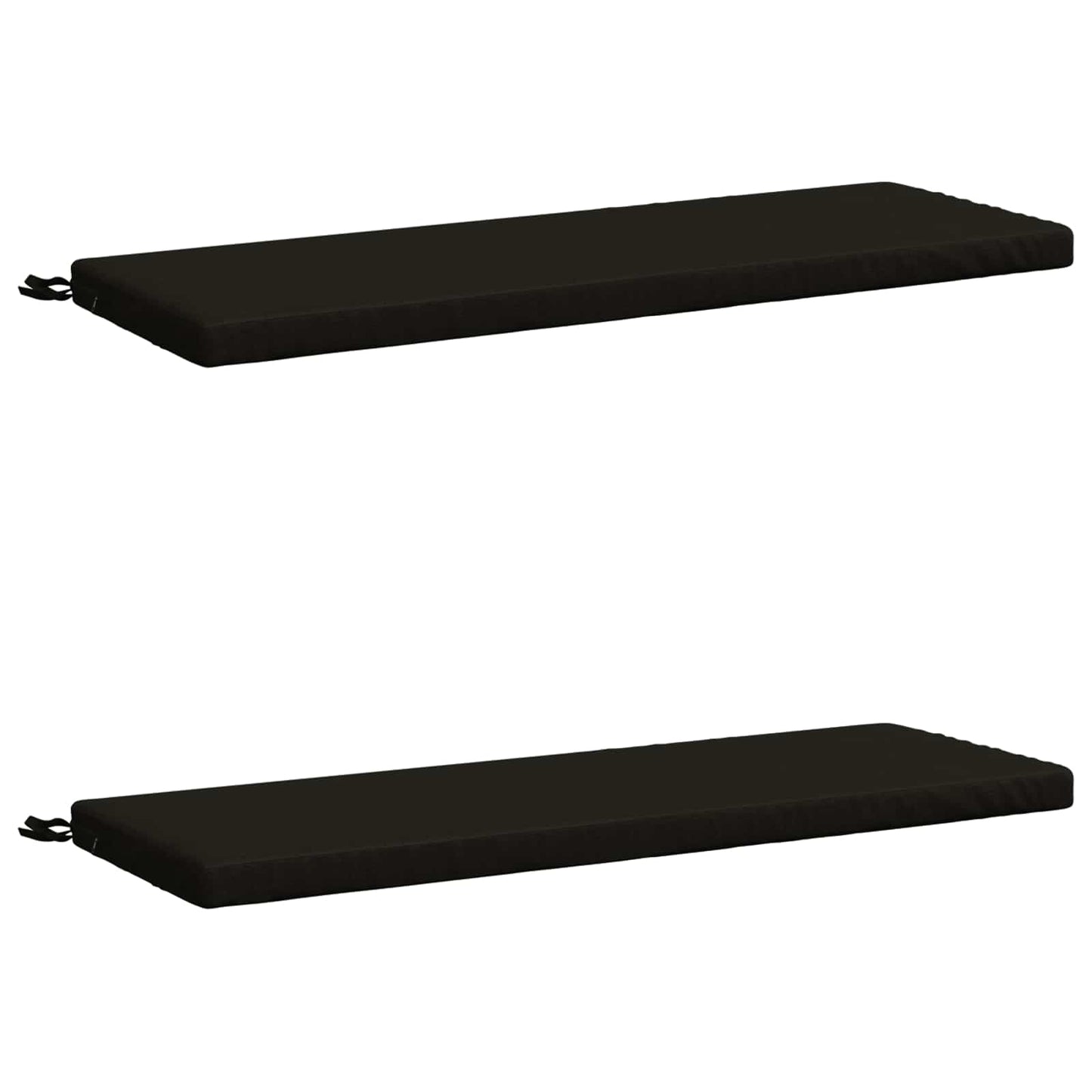 2-Piece Bench Cushions SOEST 2 pcs 100% Polyester Black