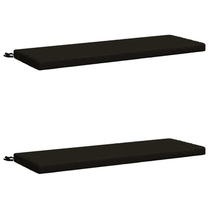 2-Piece Bench Cushions SOEST 2 pcs 100% Polyester Black