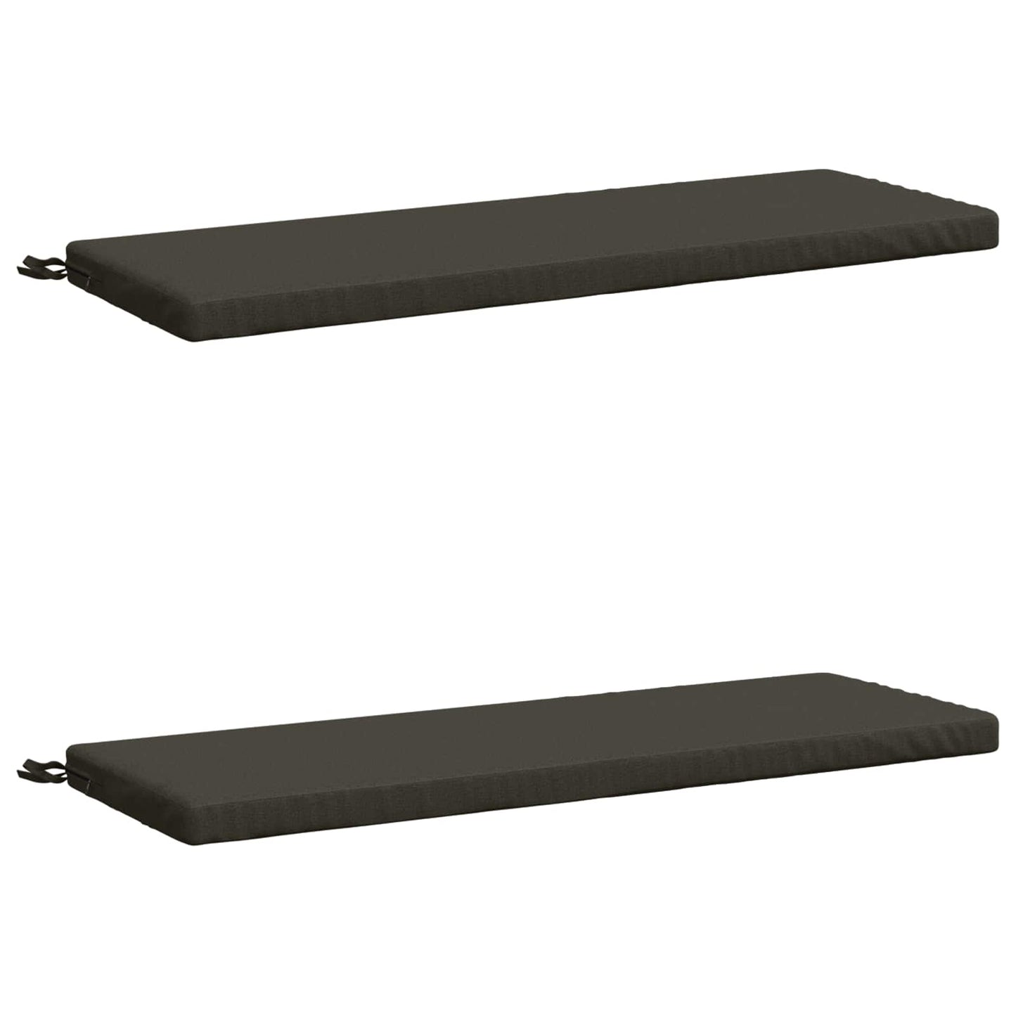 2-Piece Bench Cushions SOEST 2 pcs 100% Polyester Anthracite