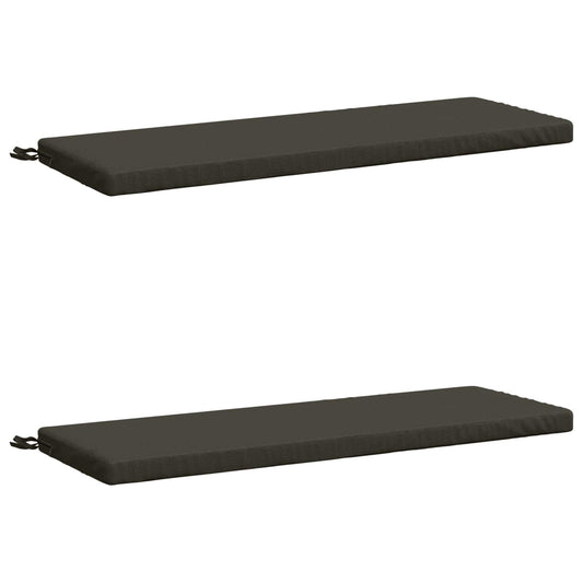 2-Piece Bench Cushions SOEST 2 pcs 100% Polyester Anthracite