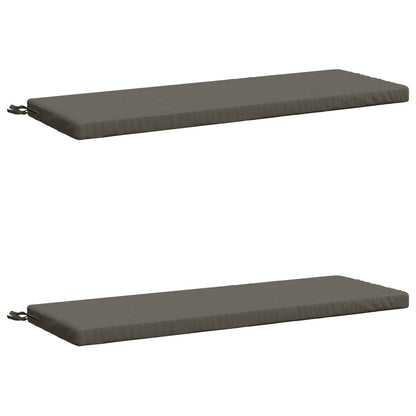 2-Piece Bench Cushions SOEST 2 pcs 100% Polyester Grey