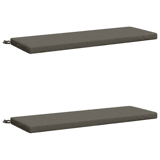 2-Piece Bench Cushions SOEST 2 pcs 100% Polyester Grey