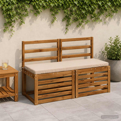 Bench Cushion SOEST 100% Polyester Cream 110 x 40 x 5 cm