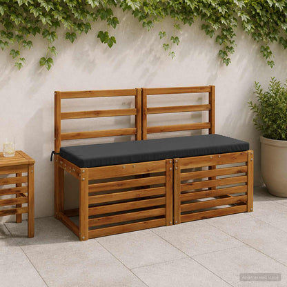 2-Piece Bench Cushions SOEST 2 pcs 100% Polyester Anthracite