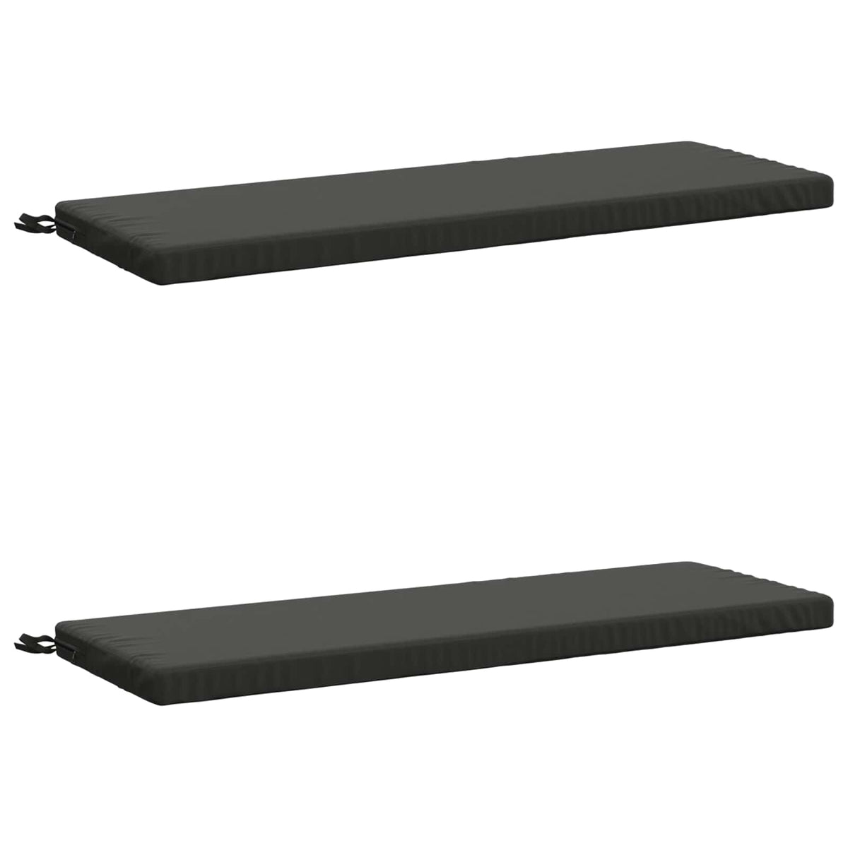 2-Piece Bench Cushions SOEST 2 pcs 100% Polyester Anthracite