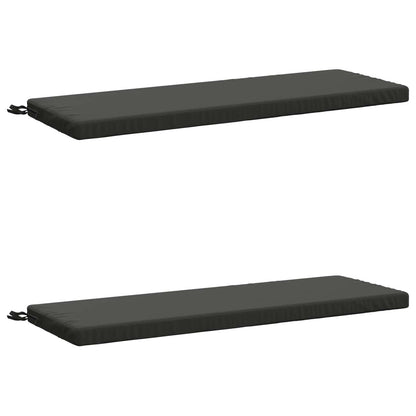 2-Piece Bench Cushions SOEST 2 pcs 100% Polyester Anthracite