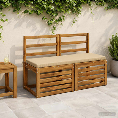 Bench Cushion SOEST 100% Polyester Beige 120 x 40 x 5 cm