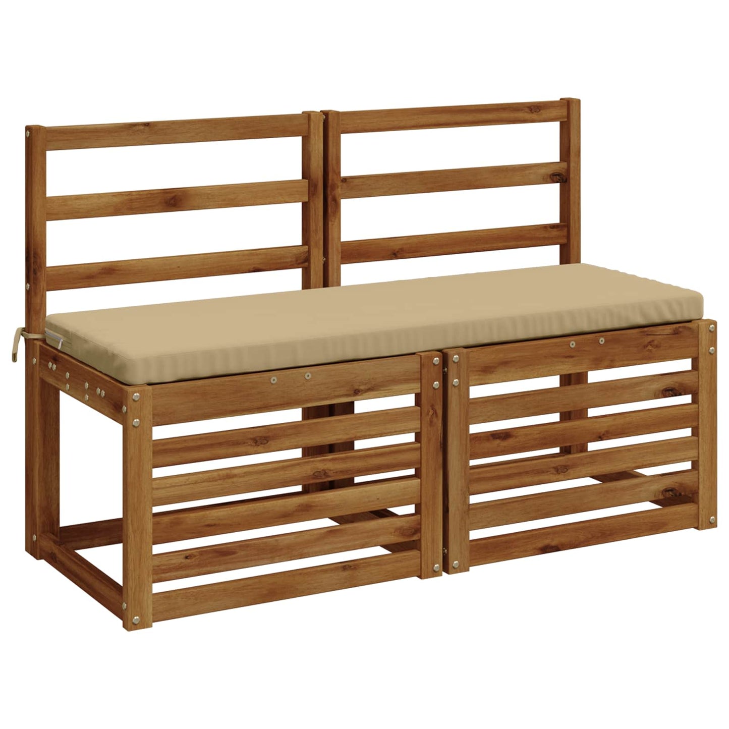 2-Piece Bench Cushions SOEST 2 pcs 100% Polyester Beige