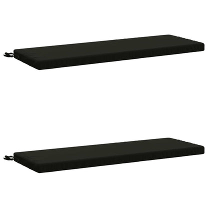 2-Piece Bench Cushions SOEST 2 pcs 100% Polyester Black