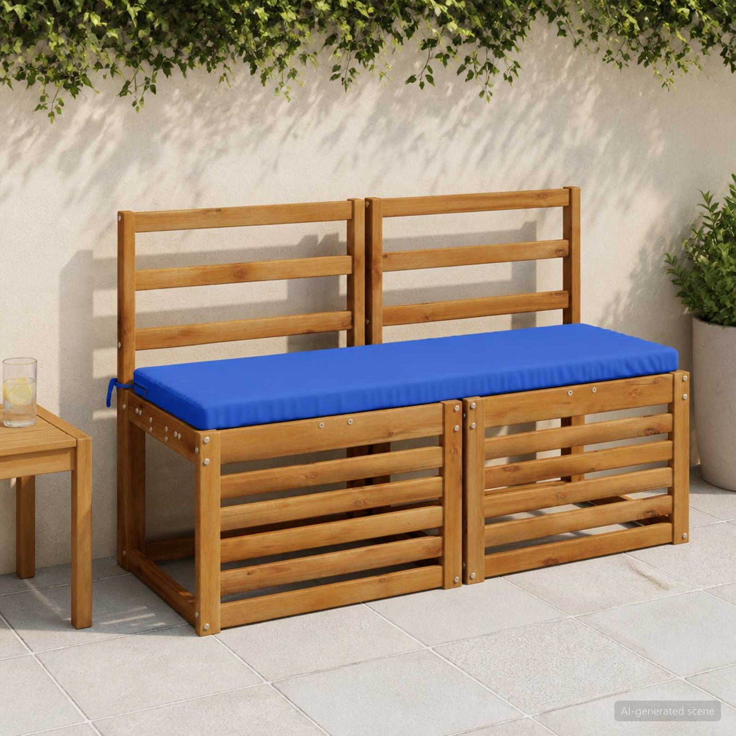 Bench Cushion SOEST 100% Polyester Royal Blue 110 x 40 x 5 cm