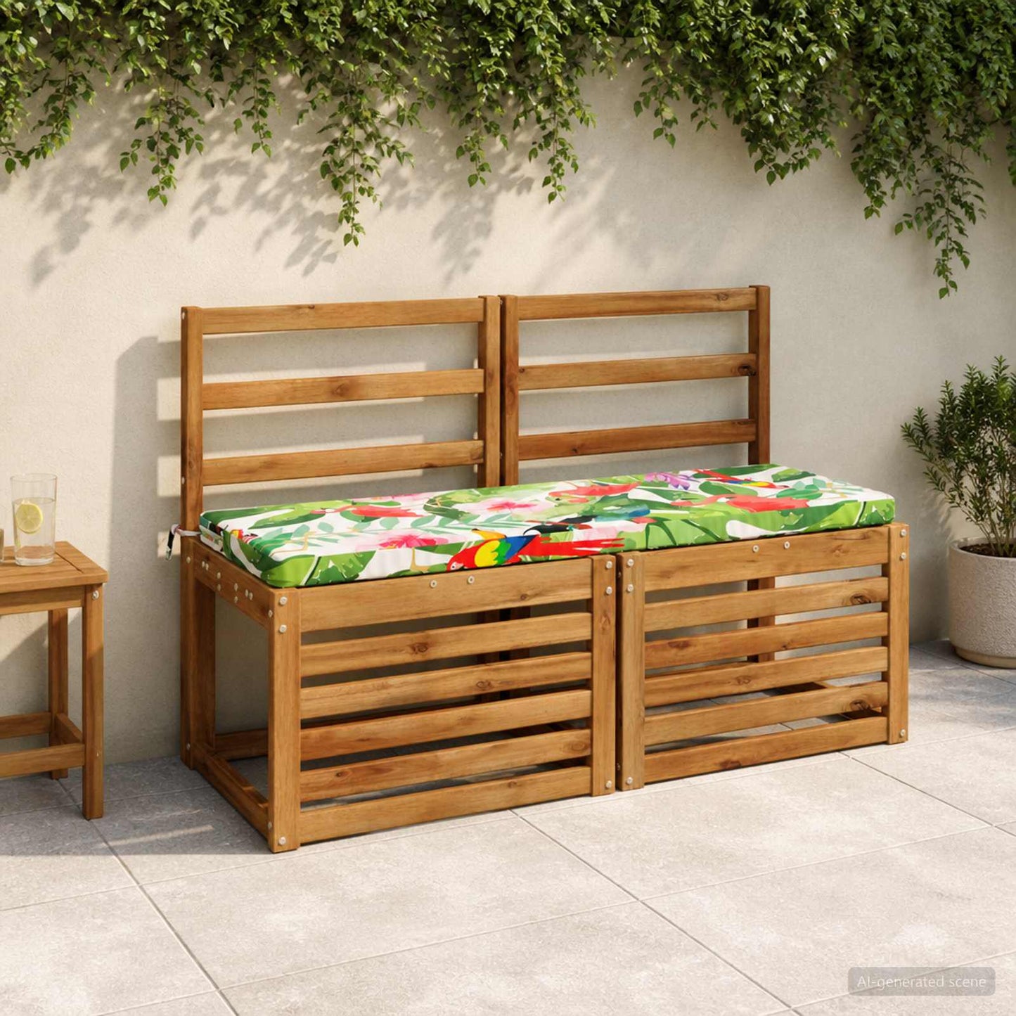 Bench Cushion SOEST 100% Polyester Multicolour 100 x 40 x 5 cm