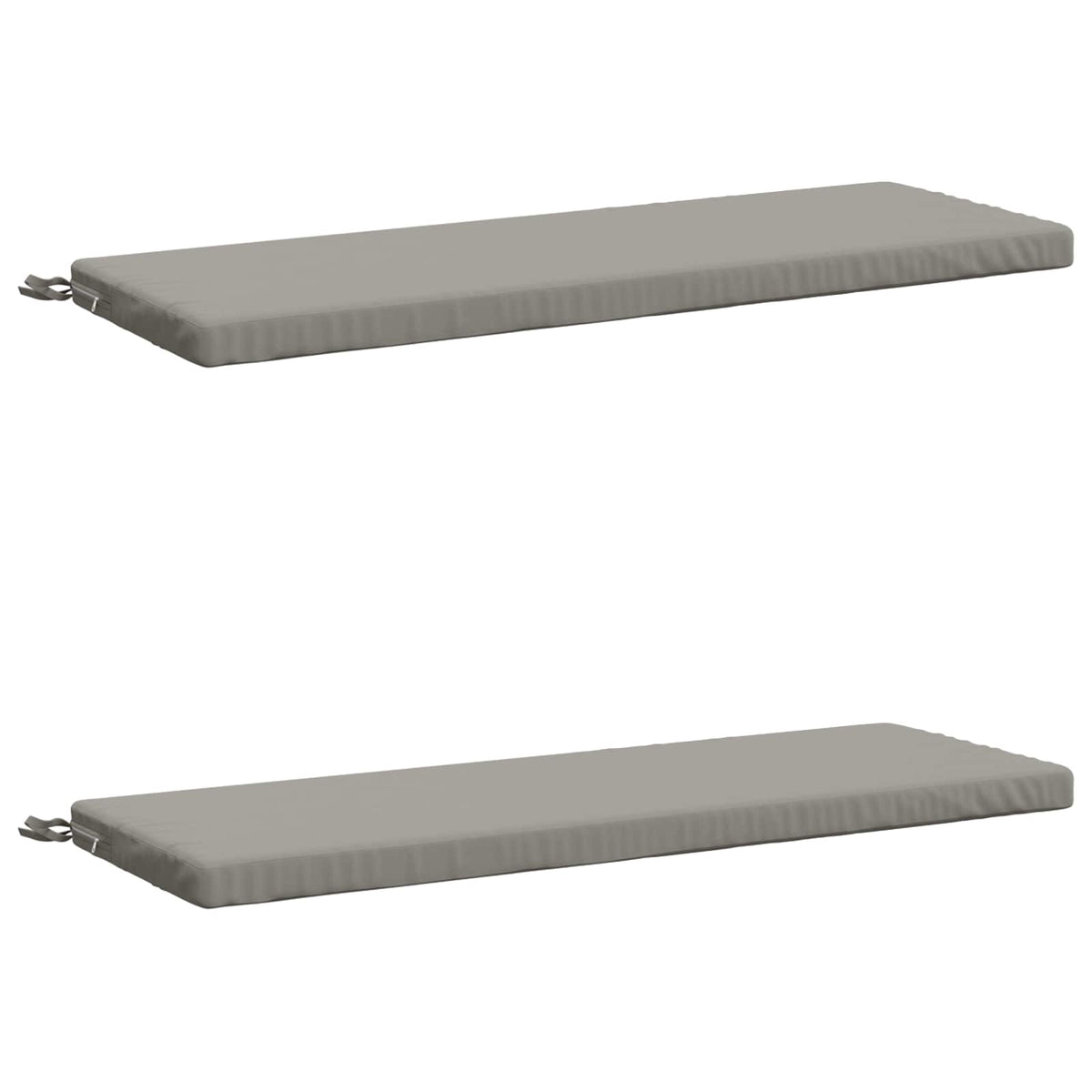 2-Piece Bench Cushions SOEST 2 pcs 100% Polyester Grey