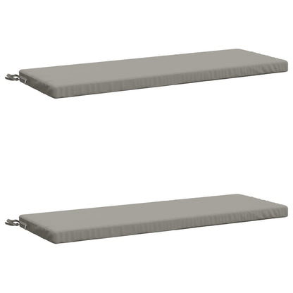 2-Piece Bench Cushions SOEST 2 pcs 100% Polyester Grey