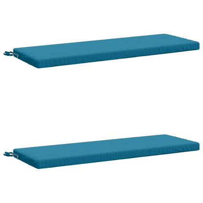 2-Piece Bench Cushions SOEST 2 pcs 100% Polyester Light Blue