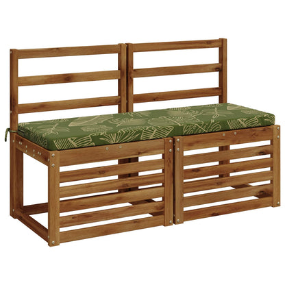 Bench Cushion SOEST 100% Polyester Leaf Design 100 x 40 x 5 cm