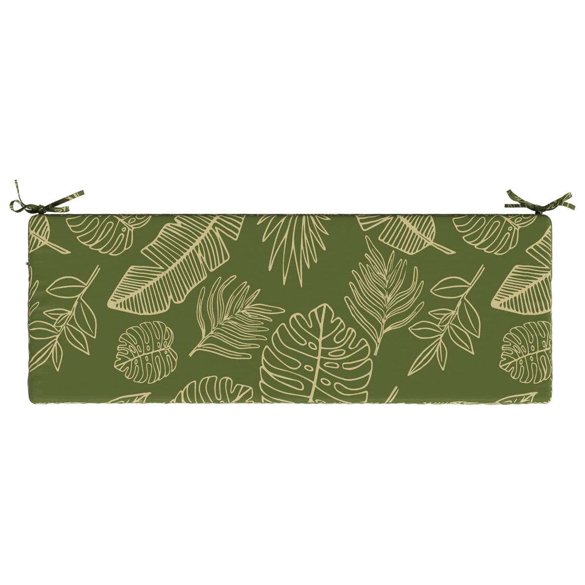 Bench Cushion SOEST 100% Polyester Leaf Design 100 x 40 x 5 cm