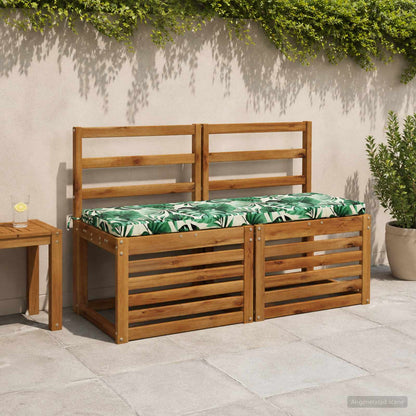 Bench Cushion SOEST 100% Polyester Leaf Pattern 100 x 40 x 5 cm