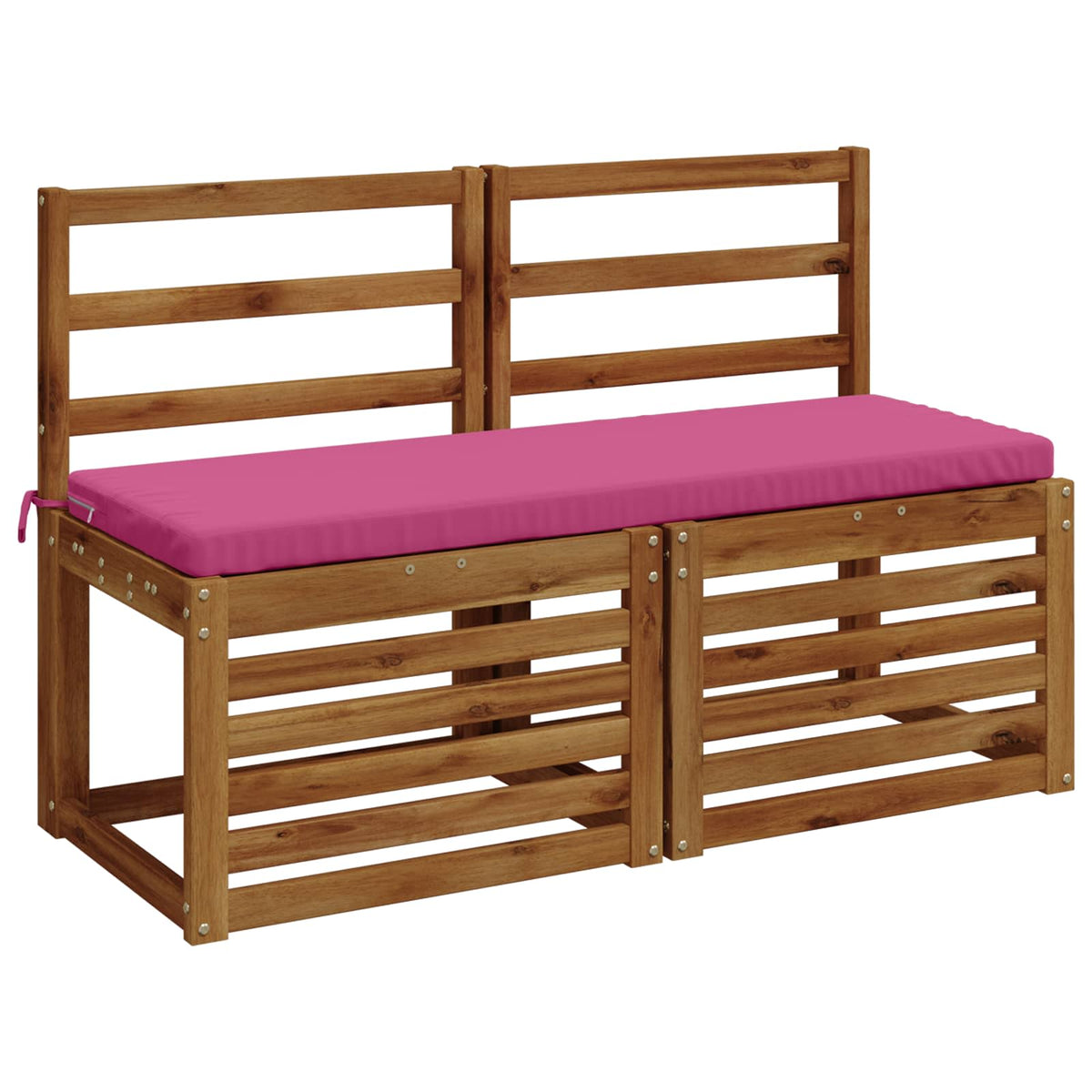 2-Piece Bench Cushions SOEST 2 pcs 100% Polyester Pink