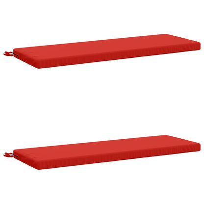 2-Piece Bench Cushions SOEST 2 pcs 100% Polyester Red