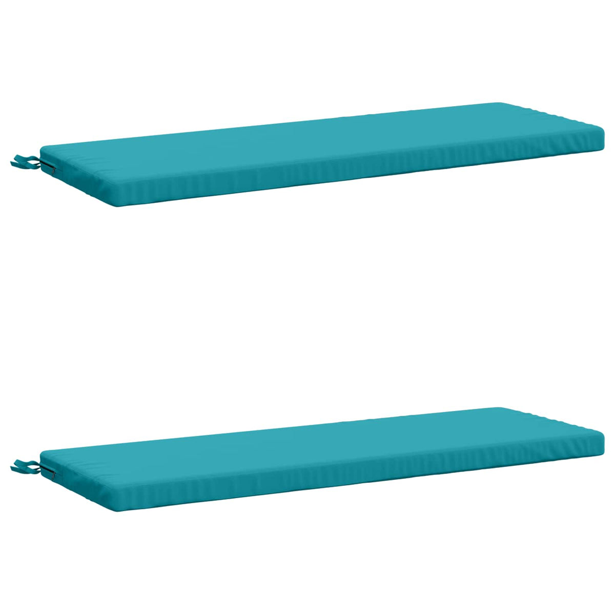 2-Piece Bench Cushions SOEST 2 pcs 100% Polyester Turquoise