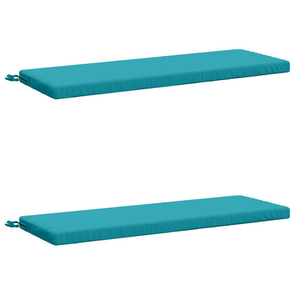 2-Piece Bench Cushions SOEST 2 pcs 100% Polyester Turquoise