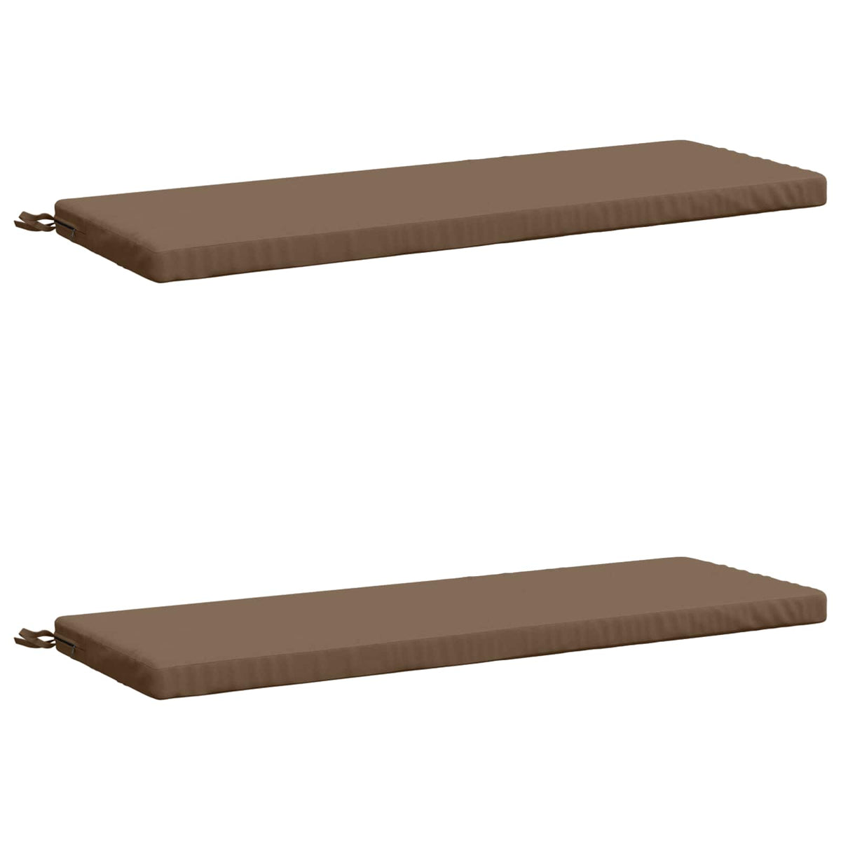 2-Piece Bench Cushions SOEST 2 pcs 100% Polyester Taupe