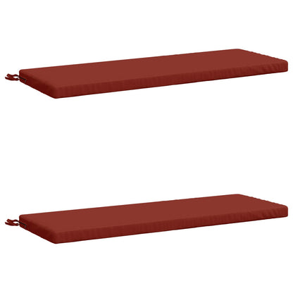 2-Piece Bench Cushions SOEST 2 pcs 100% Polyester Red
