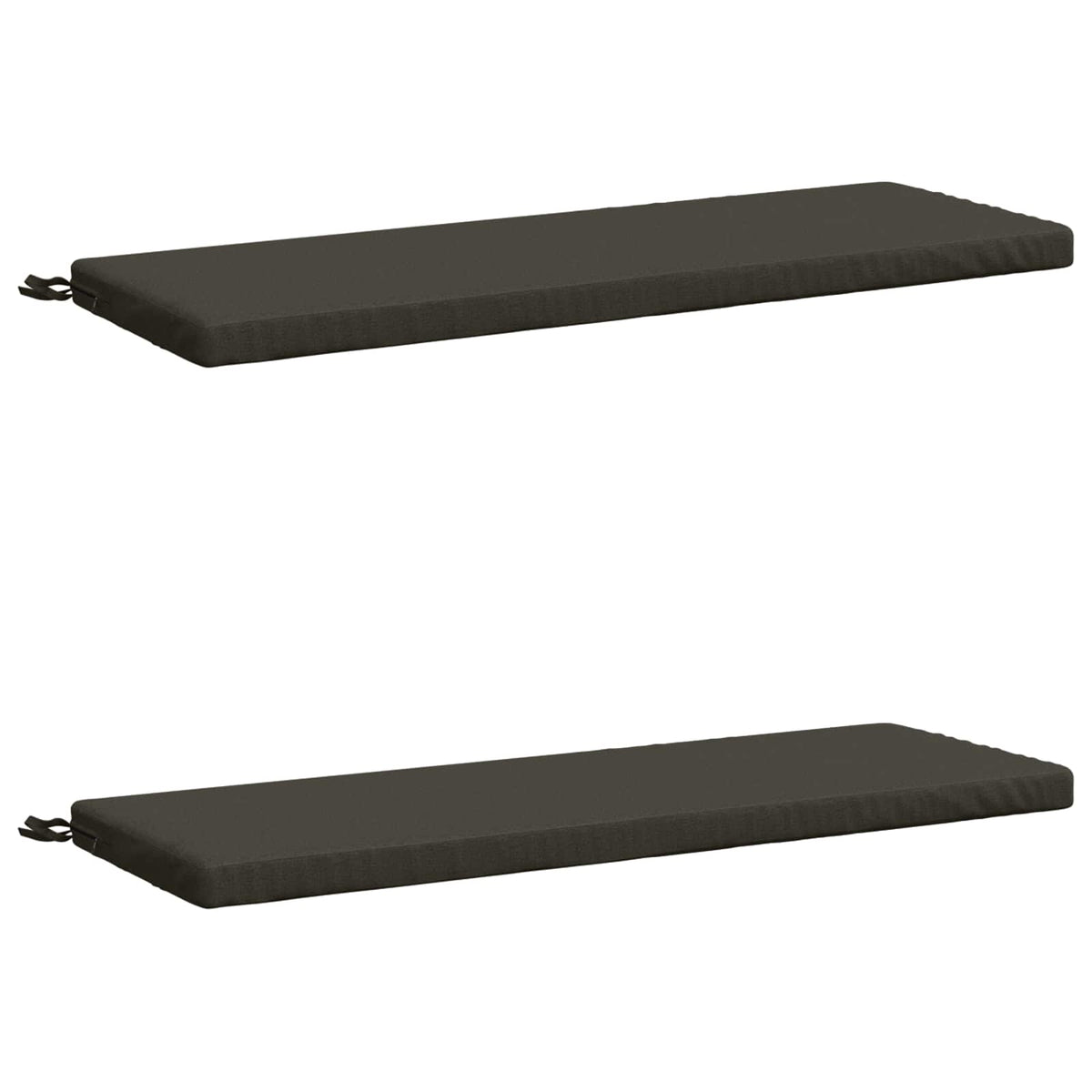 2-Piece Bench Cushions SOEST 2 pcs 100% Polyester Anthracite