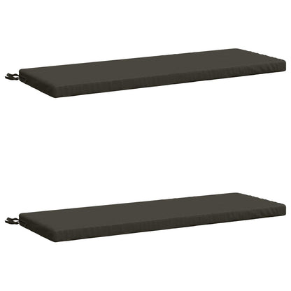 2-Piece Bench Cushions SOEST 2 pcs 100% Polyester Anthracite