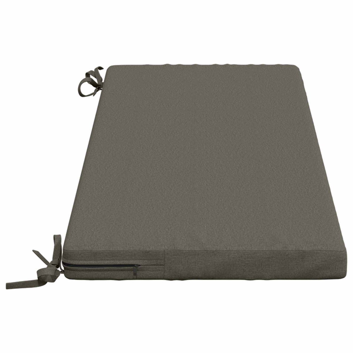 Bench Cushion SOEST 100% Polyester Grey 110 x 40 x 5 cm